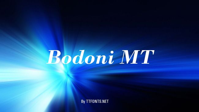 Bodoni MT example